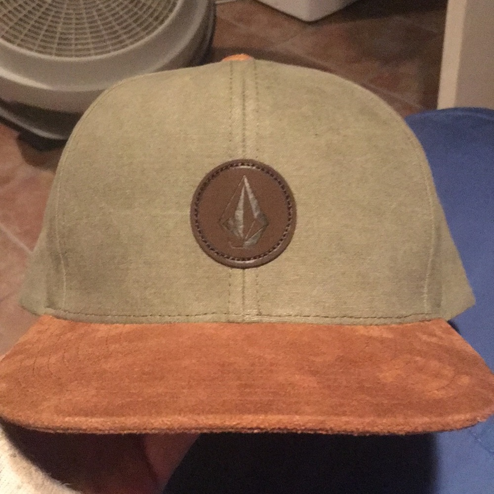 Olive/Army green and Brown Volcom Hat